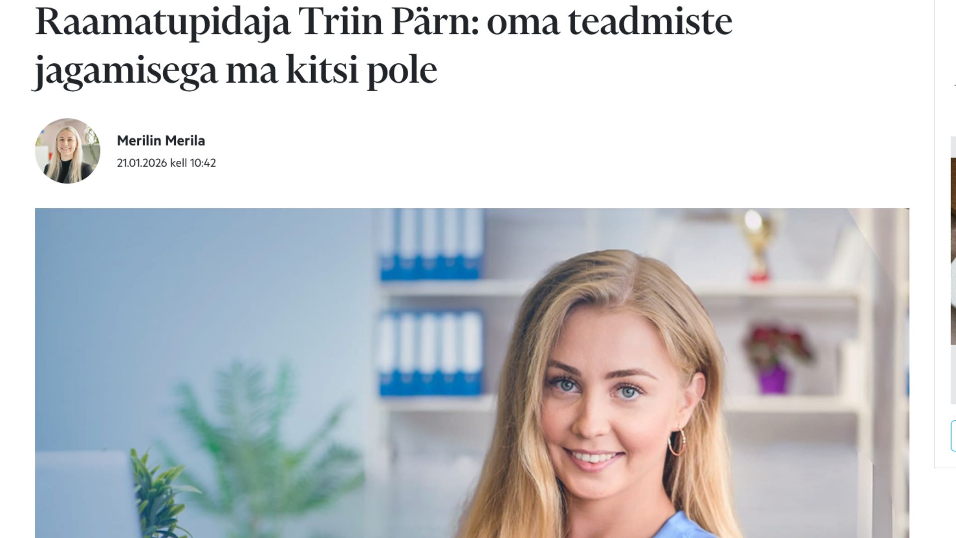 Intervjuu rmp.geenius.ee'le - Raamatupidaja Triin Pärn